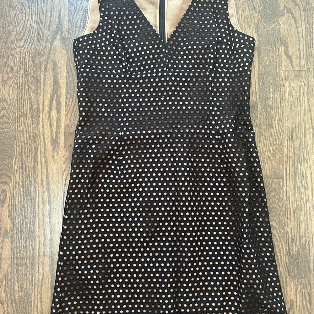 Tory Burch Black and Tan Mini Dress